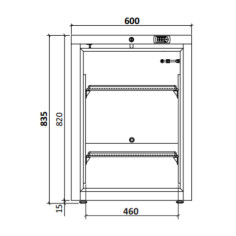 Mini armoire porte vitrée - température positive (+1/+8°C) - Extérieur blanc - Volume : 122L