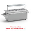 Ilot central ventilé avec bain marie à chaleur sèche