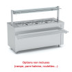 Meuble bain-marie ventilé avec réserve chaude
