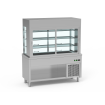Meuble avec cuve + vitrine réfrigérée 3 niveaux
