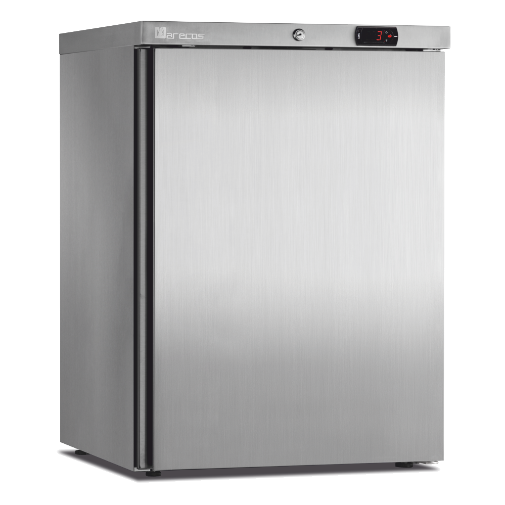 Mini armoire porte pleine - température positive (+1/+8°C) - Extérieur inox - Volume : 122L,
