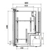 Mini armoire porte pleine - température positive (+1/+8°C) - Extérieur inox - Volume : 122L,