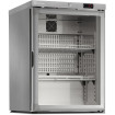 Mini armoire porte vitrée - température positive (+1/+8°C) - Extérieur inox - Volume : 122L,