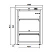Mini armoire porte vitrée - température positive (+1/+8°C) - Extérieur inox - Volume : 122L,