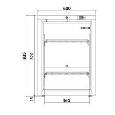 Mini armoire porte pleine - température négative (-22/-18°C) - Extérieur inox - Volume : 115L,