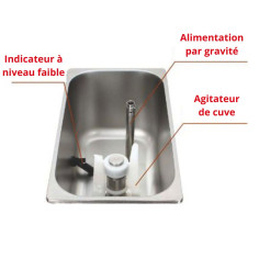 Machine à glaces soft et frozen yogurts - Sur comptoir - Débits intensifs - 1 parfum - 1 x 8 L - Alim. par gravité