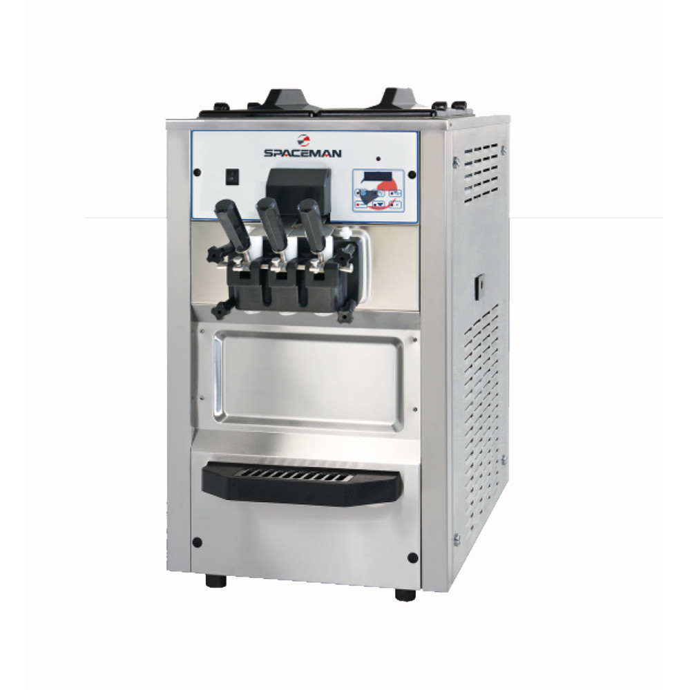 Machine à glaces soft et frozen yogurts - Sur comptoir - Débits intensifs - 2 parfums + panachage - 2 x 12 L - Alim. par gravité