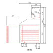 Meuble pizza compact 700 positif - 3 portes