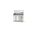 Meuble pizza 700 positif - 2 portes