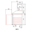 Meuble pizza 700 positif - 3 portes