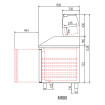 Meuble pizza 800 positif - 2 portes