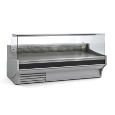 Vitrine horizontale prof 1100 - Vitre droite double - Longueur 2465