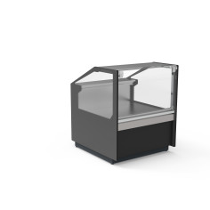 Vitrine avec vitre relevable prof 1100 - Sans réserve - Façade droite - Longueur 1265