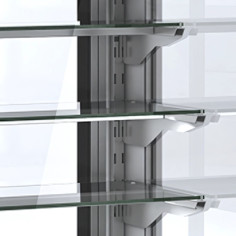 Vitrine service arrière 3 étagères réfrigérée